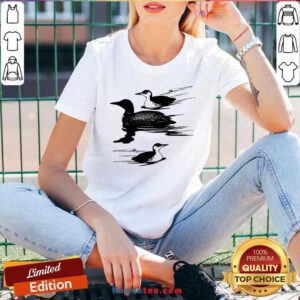 Loons Beautiful Birds Freshwater Lake Birds V-neck- Design By Handstee.com