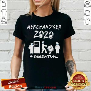 Nice Merchandiser 2020 Essential Coronavirus V-neck - Design by handstee.com