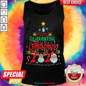 Merry Quarantine Christmas 2020 Pajamas Family Matching Xmas Tank-Top- Design By Handstee.com
