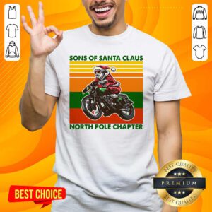 Nice Motorcycle Sons Of Santa Claus North Pole Chapter Christmas Shirt - Design by handstee.com