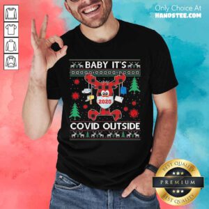 Reindeer Face Mask 2020 Baby It’s Covid Outside Ugly Christmas Shirt- Design By Handstee.com