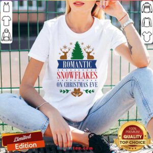 Romantic Snowflakes On Christmas Eve V-neck- Design By Handstee.com