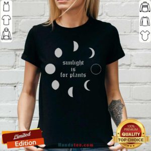 Nice Sunlight is for Plants Grunge Goth Gothic Emo Girls V-neck - Design by handstee.com