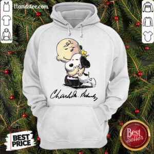 The Peanuts Snoopy Hug Charlie Brown And Woodstock Signature Hoodie- Design By Handstee.com