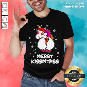Unicorn Merry Kissmyass Ugly Christmas Shirt- Design By Handstee.com