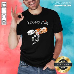 Official Happy Pills Snoopy Shirt - Design by handstee.com