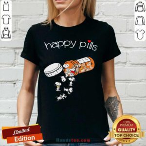 Official Happy Pills Snoopy V-neck - Design by handstee.com