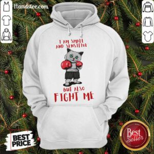 I Am Small And Sensitive But Also Fight Me Cat Boxing Hoodie- Design By Handstee.com
