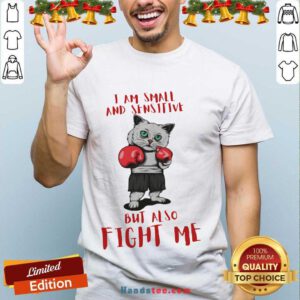 I Am Small And Sensitive But Also Fight Me Cat Boxing Shirt- Design By Handstee.com