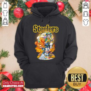 Mickey Mouse Pumpkin Pittsburgh Steelers Halloween Hoodie- Design By Handstee.com