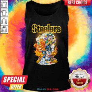 Mickey Mouse Pumpkin Pittsburgh Steelers Halloween Tank-Top- Design By Handstee.com