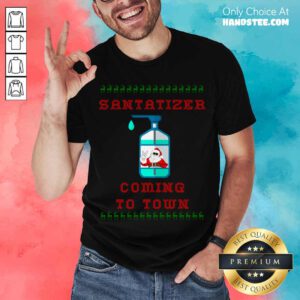 Santa Sanitizer Funny Christmas Shirt- Design By Handstee.com