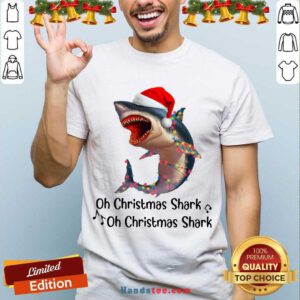Shark Santa Light Oh Christmas Shart Oh Christmas Shark Shirt- Design By Handstee.com