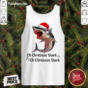Shark Santa Light Oh Christmas Shart Oh Christmas Shark Tank-Top- Design By Handstee.com
