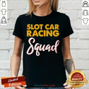 Official Slot Car Racing Squad V-neck- Design by handstee.com