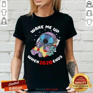 Stitch Wake Me Up When 2020 Ends V-neck- Design By Handstee.com