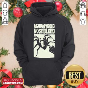 Original Agoraphobic Nosebleed Spider Hoodie- Design by handstee.com