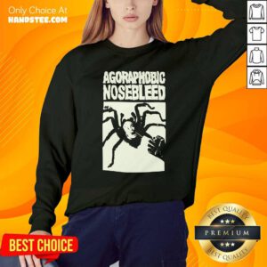 Original Agoraphobic Nosebleed Spider Sweatshirt- Design by handstee.com