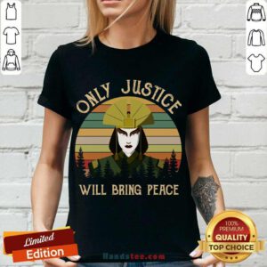 Avatar Kyoshi Only Justice Will Bring Peace Vintage V-neck- Design By Handstee.com