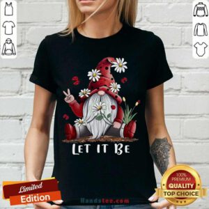 Original Gnome Flower Let It Be V-neck - Design by handstee.com