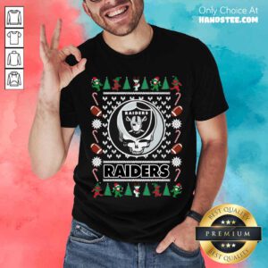 Las Vegas Raiders Grateful Dead Ugly Christmas Shirt- Design By Handstee.com