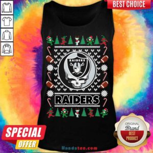 Las Vegas Raiders Grateful Dead Ugly Christmas Tank-Top- Design By Handstee.com