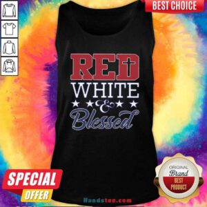 Original Red White And Blessed Vintage Tank Top - Design by handstee.com