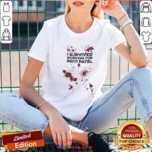I Survived Working For Priti Patel V-neck- Design By Handstee.com