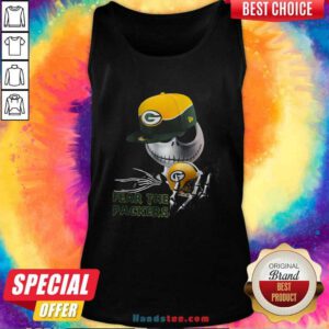 Jack Skellington Fear The Green Bay Packers Tank-Top- Design By Handstee.com