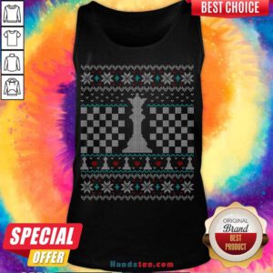 Queen Chess Piece Ugly Christmas Sweater Design Tank-Top- Design By Handstee.com