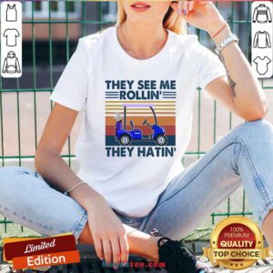 They See Me Rollin’ They Hatin’ Vintage V-neck Design By Handstee.com