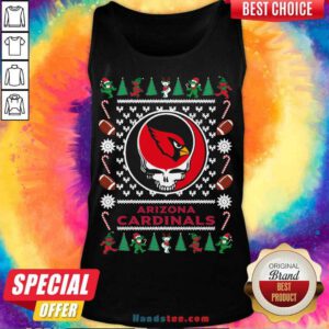 Arizona Cardinals Grateful Dead Ugly Christmas Tank-Top- Design By Handstee.com