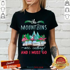 Premium Crane The Mountains Are Calling And I Must Go V-neck - Design by handstee.com