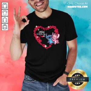 Premium Disney Stitch And Lilo Happy Valentine Day Shirt - Design by handstee.com