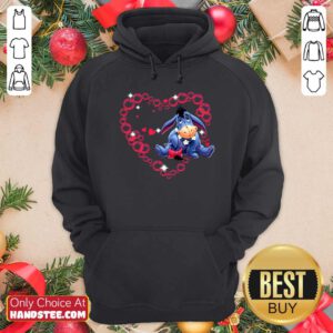 Premium Eeyore Heart Valentine Day Hoodie - Design by handstee.com