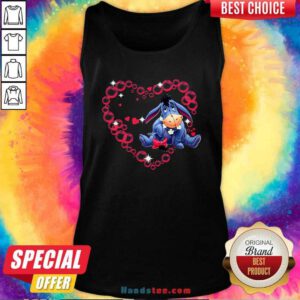Premium Eeyore Heart Valentine Day Tank Top - Design by handstee.com