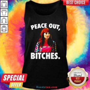 Premium Felicia Day Peace Out Bitches Tank Top - Design by handstee.com