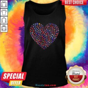 Premium Heart Butterfly Tank Top - Design by handstee.com
