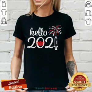 Hello 2021 Face Mask Christmas V-neck- Design By Handstee.com