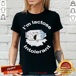 Premium I’m Lactose Intolerant Milk V-neck- Design by handstee.com
