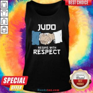 Premium Judo Begins With Respect Tank Top - Design by handstee.com