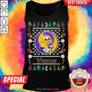 Minnesota Vikings Grateful Dead Ugly Christmas Tank-Top- Design By Handstee.com