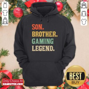 Premium Son Brother Gaming Legend Vintage Teenage Boys 8 12 Year Old Hoodie- Design by handstee.com