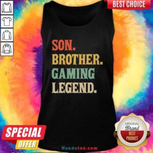 Premium Son Brother Gaming Legend Vintage Teenage Boys 8 12 Year Old Tank Top- Design by handstee.com