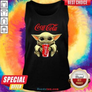 Star Wars Baby Yoda Hugs Coca Cola Soft Drink Tank-Top- Design By Handstee.com