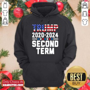 Premium Trump 2020 2024 Second Term Vintage American Flag Hoodie- Design by handstee.com
