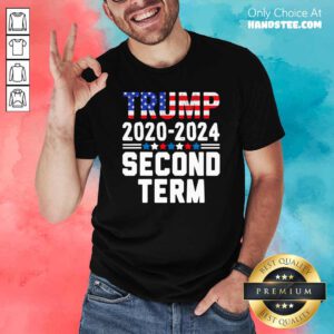 Premium Trump 2020 2024 Second Term Vintage American Flag Shirt- Design by handstee.com