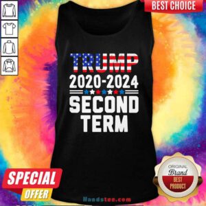 Premium Trump 2020 2024 Second Term Vintage American Flag Tank Top- Design by handstee.com