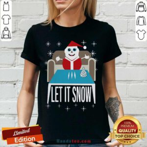 Walmart Cocaine Santa Let It Snow Santa Cocaine Christmas V-neck- Design By Handstee.com