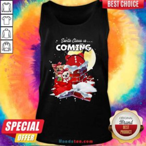 Chihuahua Santa Is Coming Gift For You Crewneck Ugly Christmas Tank-Top- Design By Handstee.com